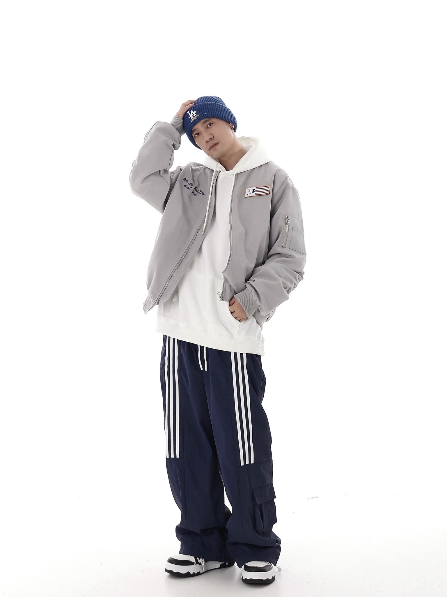 Retro Three - Stripe Wide - Leg Pants - COPPING THREADS - CHICISLAND