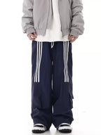 Retro Three - Stripe Wide - Leg Pants - COPPING THREADS - CHICISLAND