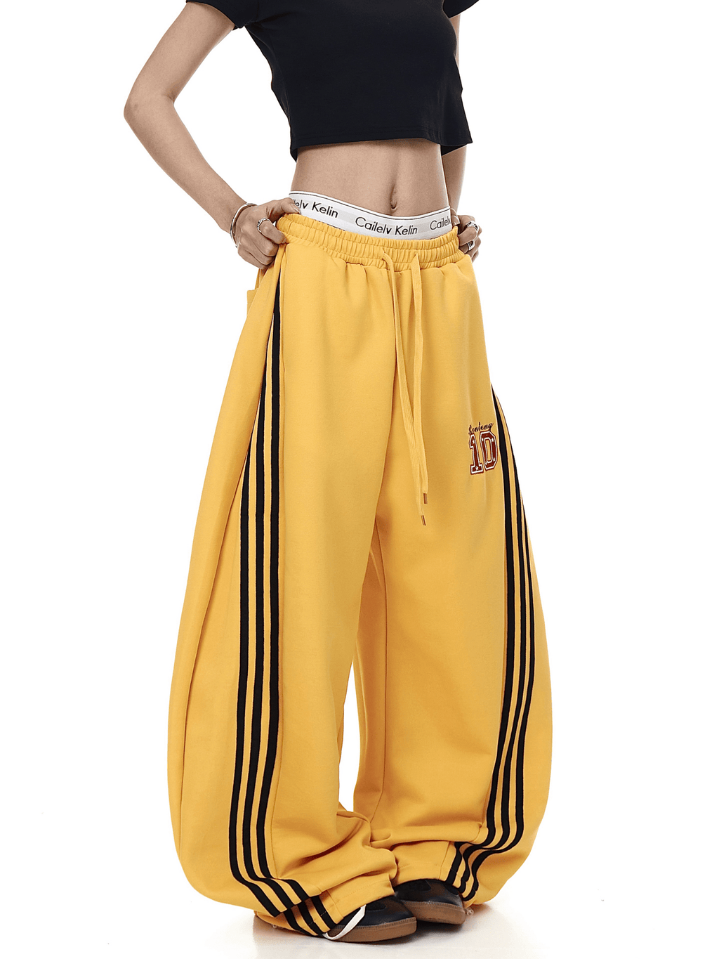 Retro Track Stripe Wide - Leg Sweatpants - COPPING THREADS - CT Select