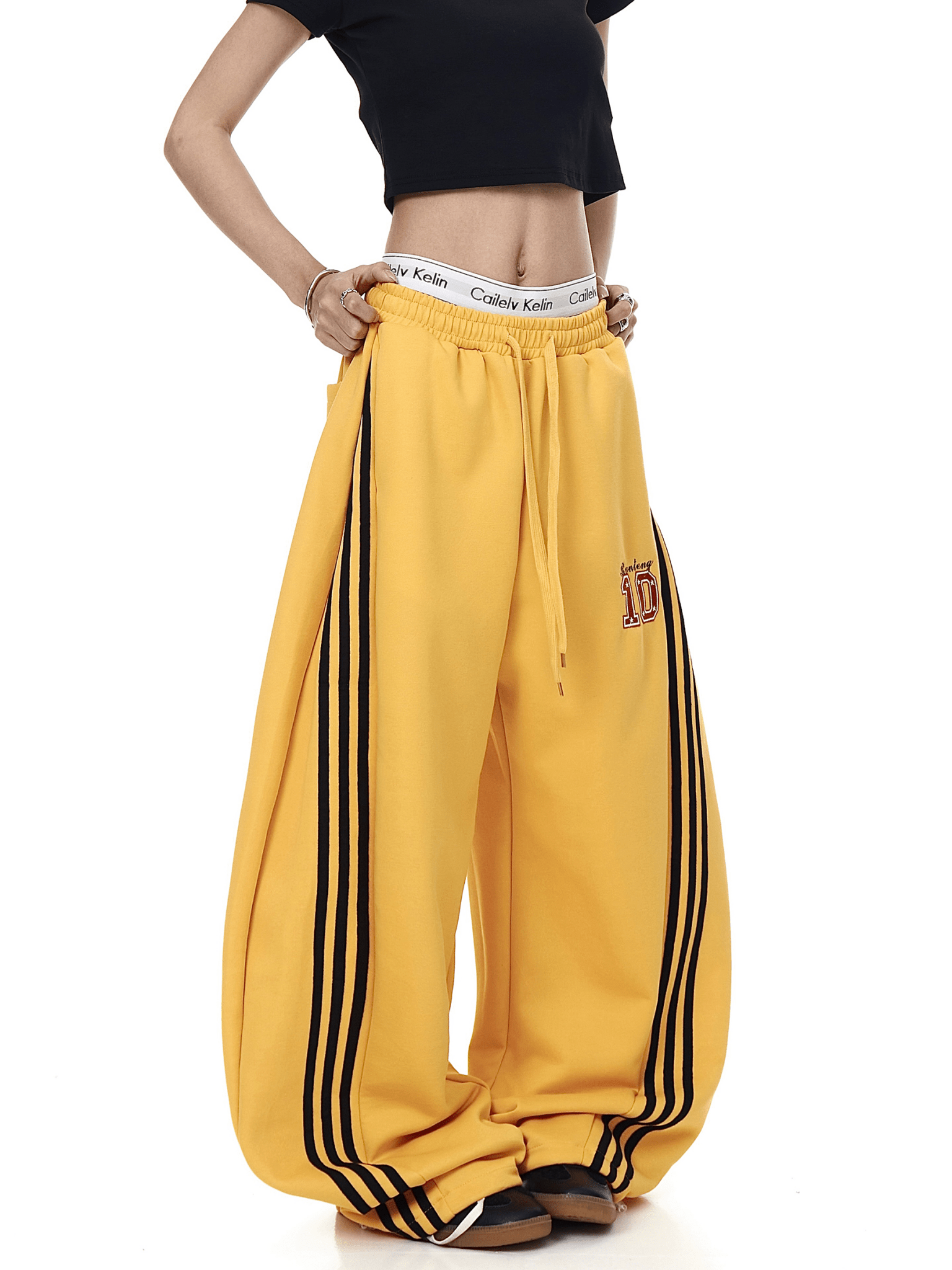 Retro Track Stripe Wide - Leg Sweatpants - COPPING THREADS - CT Select