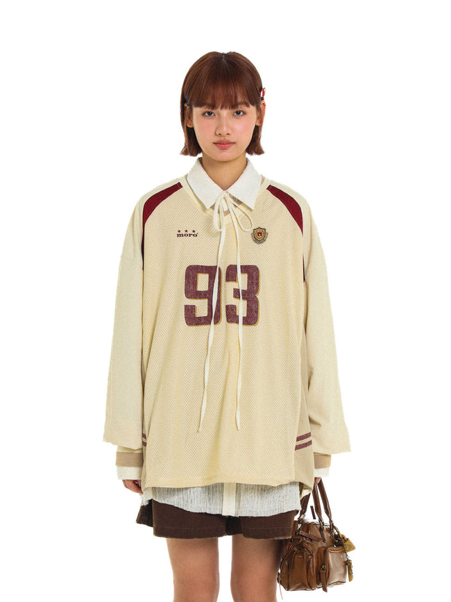 Retro V - Neck Colorblock Breathable Jersey Tee - COPPING THREADS - MOROMORO Hover Image