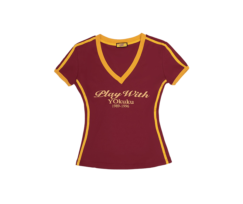 Retro V - Neck Letter Tee - COPPING THREADS - Yokuku