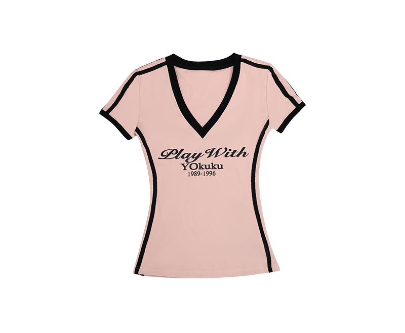 Retro V - Neck Letter Tee - COPPING THREADS - Yokuku