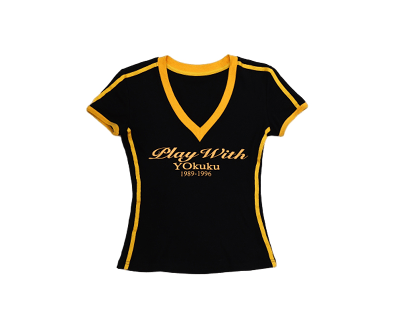 Retro V - Neck Letter Tee - COPPING THREADS - Yokuku