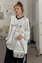 Retro V - Neck Sports Long Sleeve Jersey Tee - COPPING THREADS - CT Select