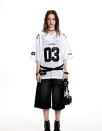Retro Varsity Oversized Mesh Jersey Tee - COPPING THREADS - CT Select