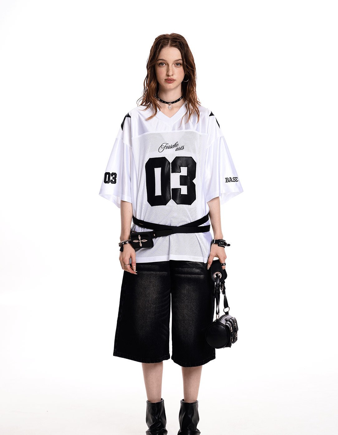 Retro Varsity Oversized Mesh Jersey Tee - COPPING THREADS - CT Select