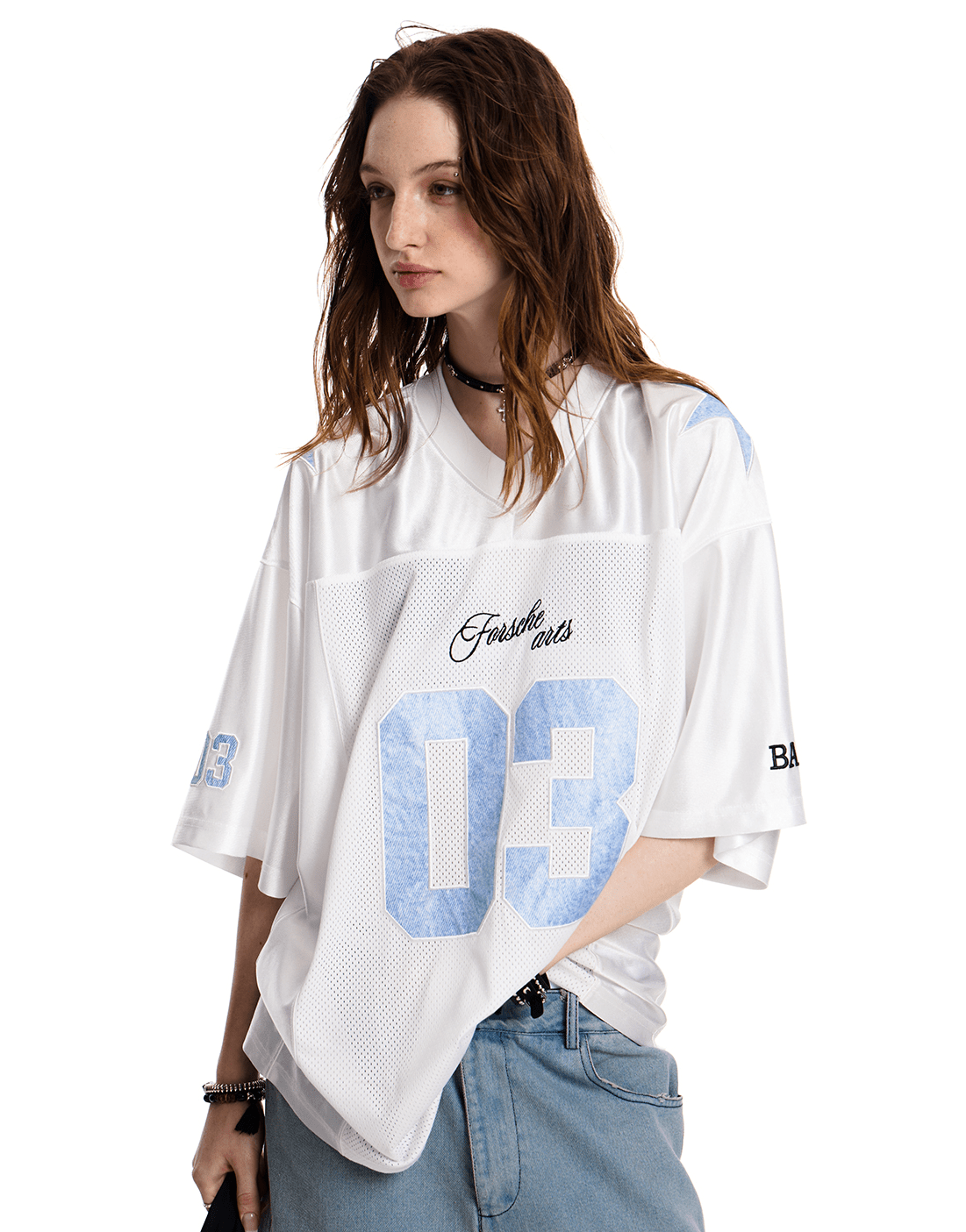 Retro Varsity Oversized Mesh Jersey Tee - COPPING THREADS - CT Select