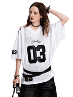 Retro Varsity Oversized Mesh Jersey Tee - COPPING THREADS - CT Select