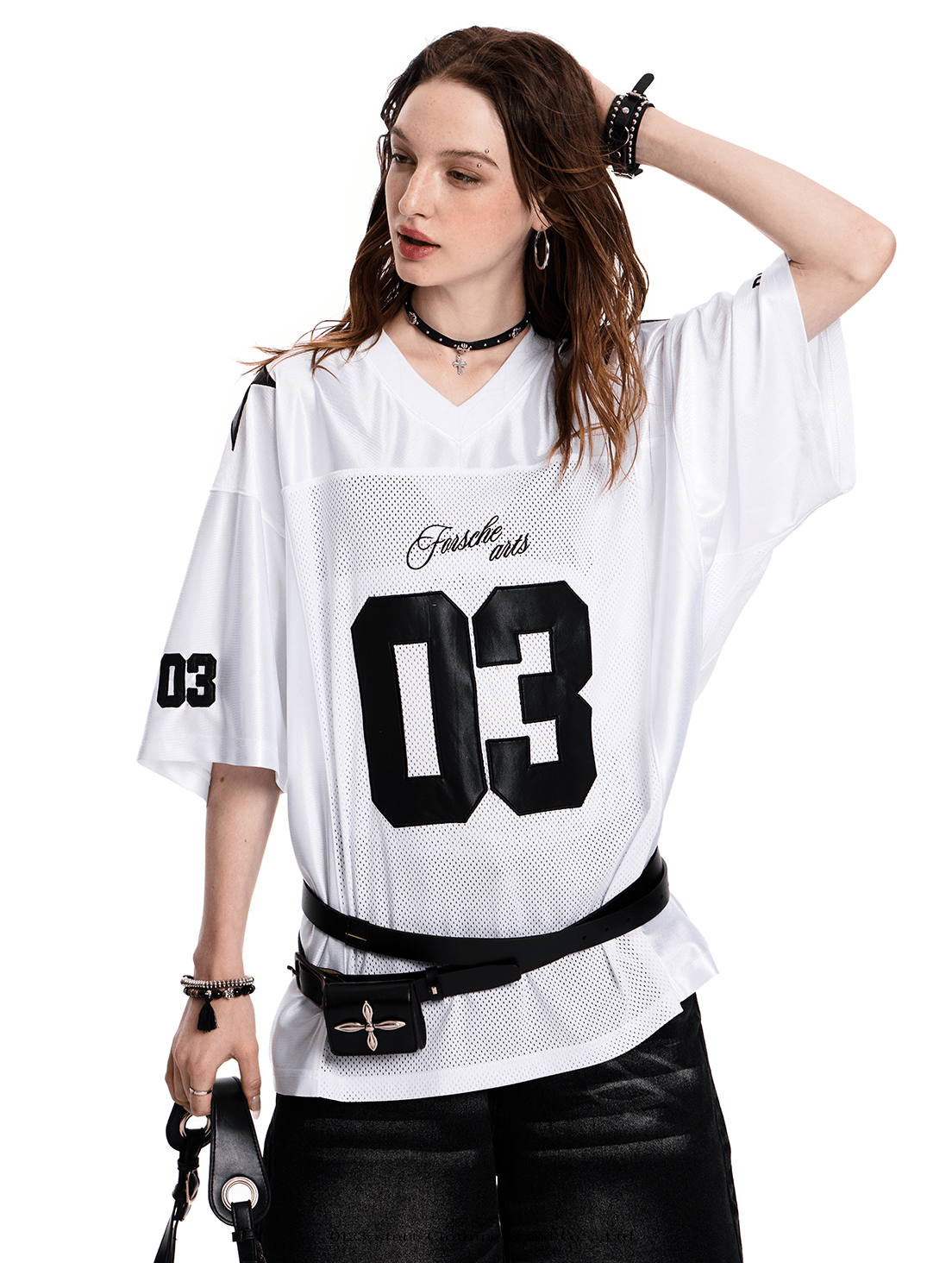 Retro Varsity Oversized Mesh Jersey Tee - COPPING THREADS - CT Select