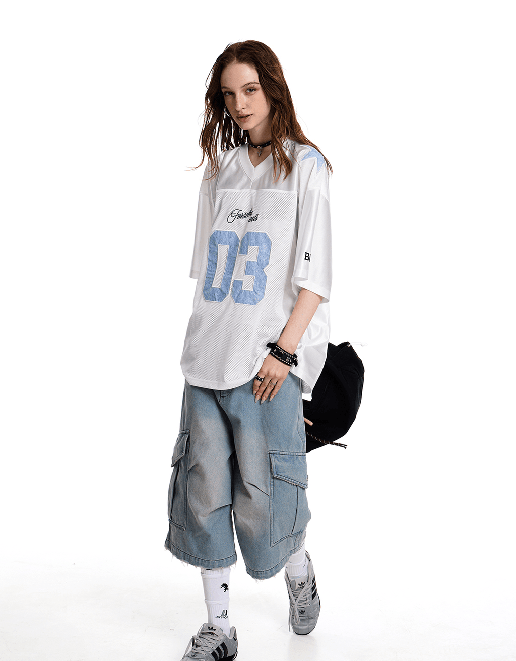 Retro Varsity Oversized Mesh Jersey Tee - COPPING THREADS - CT Select