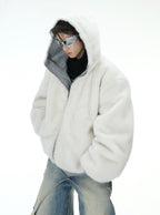 Reversible Fox Ear Fleece Hoodie Jacket - COPPING THREADS - ArguE CulturE