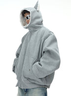 Reversible Fox Ear Fleece Hoodie Jacket - COPPING THREADS - ArguE CulturE