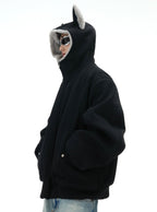 Reversible Fox Ear Fleece Hoodie Jacket - COPPING THREADS - ArguE CulturE