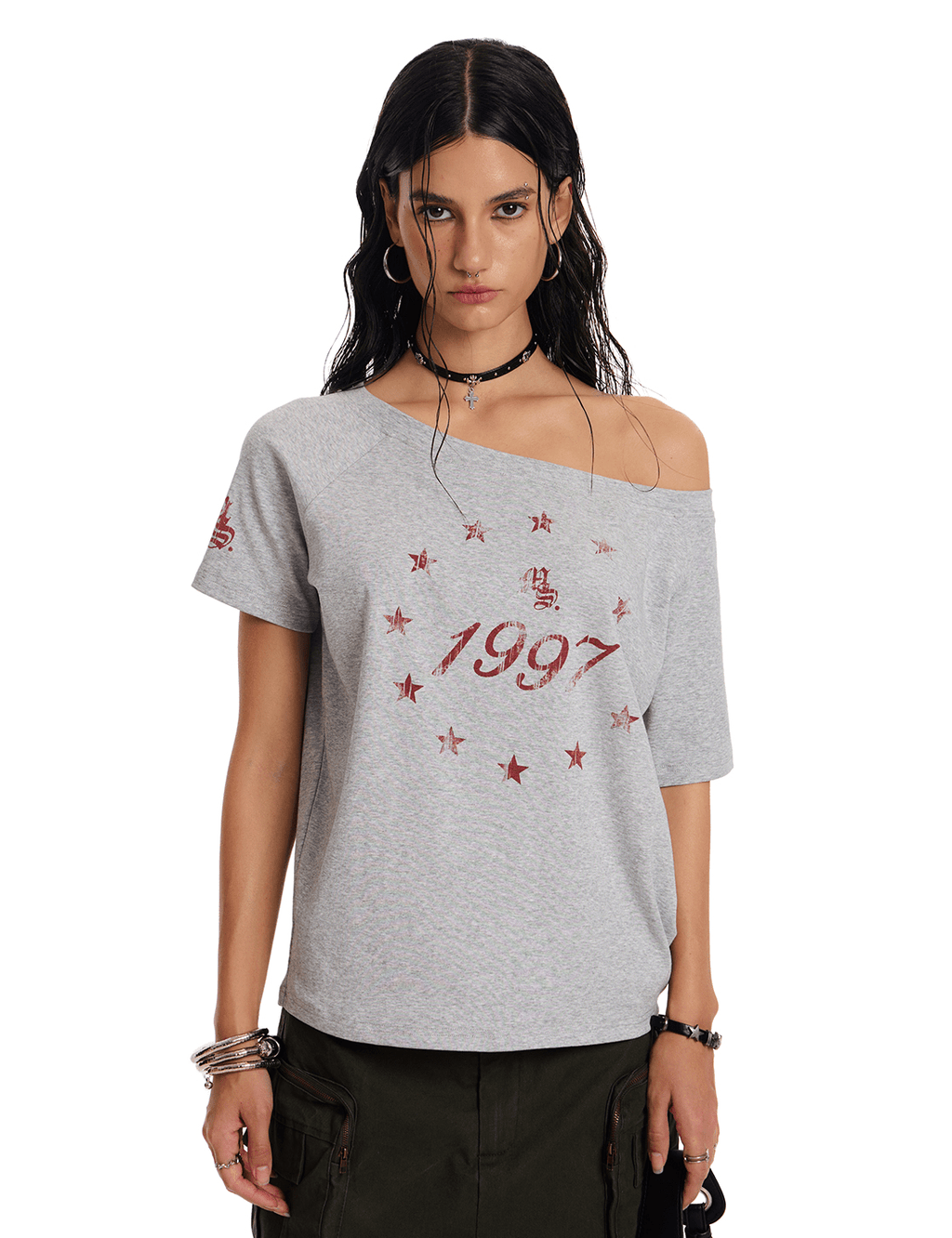 Reversible Gothic Cross Off - Shoulder Tee - COPPING THREADS - 0123Start