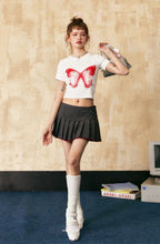 Rhinestone Butterfly Print Cropped Tee - COPPING THREADS - CHICISLAND