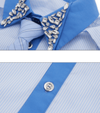 Rhinestone Collar Stripe Shirt - COPPING THREADS - ArguE CulturE