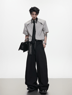 Rhinestone Collar Stripe Shirt - COPPING THREADS - ArguE CulturE