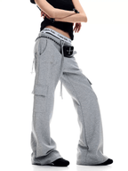 Rhinestone Cross Cargo Sweatpants - COPPING THREADS - CT Select