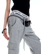 Rhinestone Cross Cargo Sweatpants - COPPING THREADS - CT Select