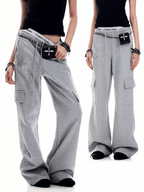 Rhinestone Cross Cargo Sweatpants - COPPING THREADS - CT Select