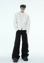 Rhinestone - Embellished Knit Cardigan Jacket - COPPING THREADS - ArguE CulturE