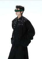 Rhinestone - Embellished Knit Cardigan Jacket - COPPING THREADS - ArguE CulturE