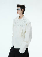 Rhinestone - Embellished Knit Cardigan Jacket - COPPING THREADS - ArguE CulturE