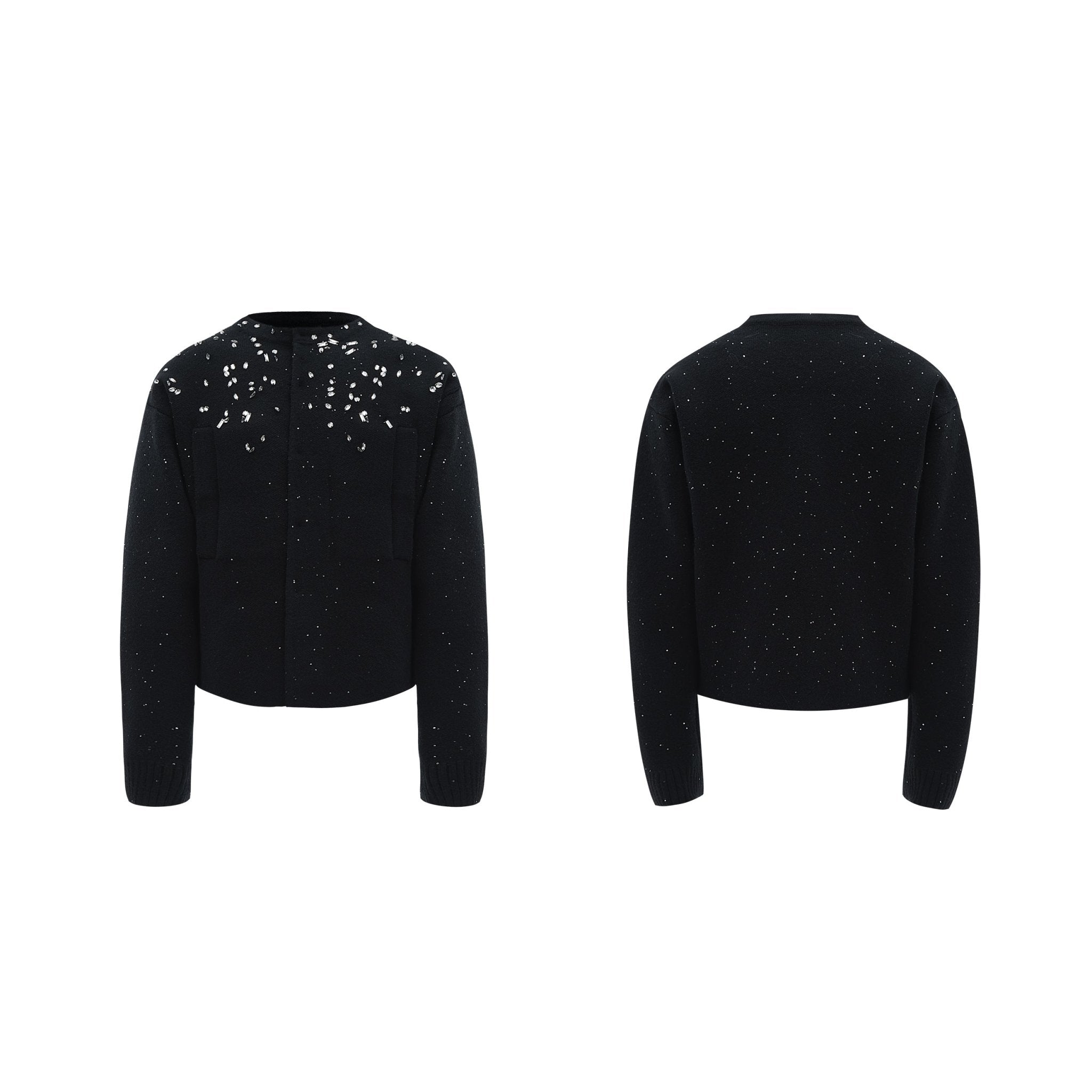 Rhinestone - Embellished Knit Cardigan Jacket - COPPING THREADS - ArguE CulturE