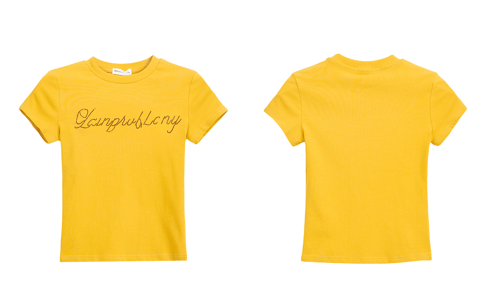 Rhinestone Graphic Crop Tee - COPPING THREADS - CT Select