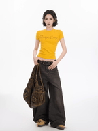 Rhinestone Graphic Crop Tee - COPPING THREADS - CT Select