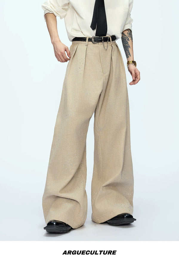 Rhinestone Shimmer Cropped Jacket and Wide-Leg Pants Set - COPPING THREADS - Argue Culture