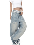 Rhinestone Star Wide - Leg Denim Jeans - COPPING THREADS - CT Select