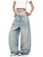 Rhinestone Star Wide - Leg Denim Jeans - COPPING THREADS - CT Select