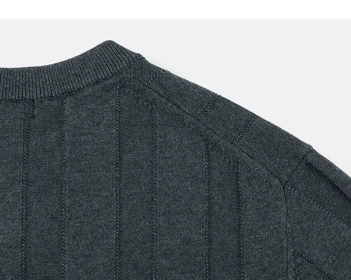 Ribbed Short-Sleeve Henley - COPPING THREADS - IDLT