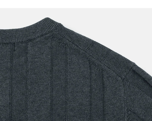 Ribbed Short-Sleeve Henley - COPPING THREADS - IDLT