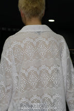 Ripple Lace Hollow - Out White Shirt - COPPING THREADS - APRIORITY