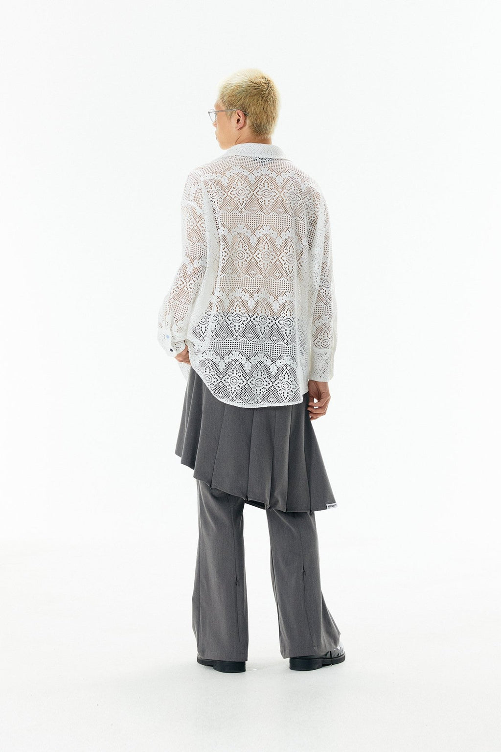 Ripple Lace Hollow - Out White Shirt - COPPING THREADS - APRIORITY