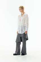 Ripple Lace Hollow - Out White Shirt - COPPING THREADS - APRIORITY