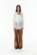 Ripple Lace Hollow - Out White Shirt - COPPING THREADS - APRIORITY
