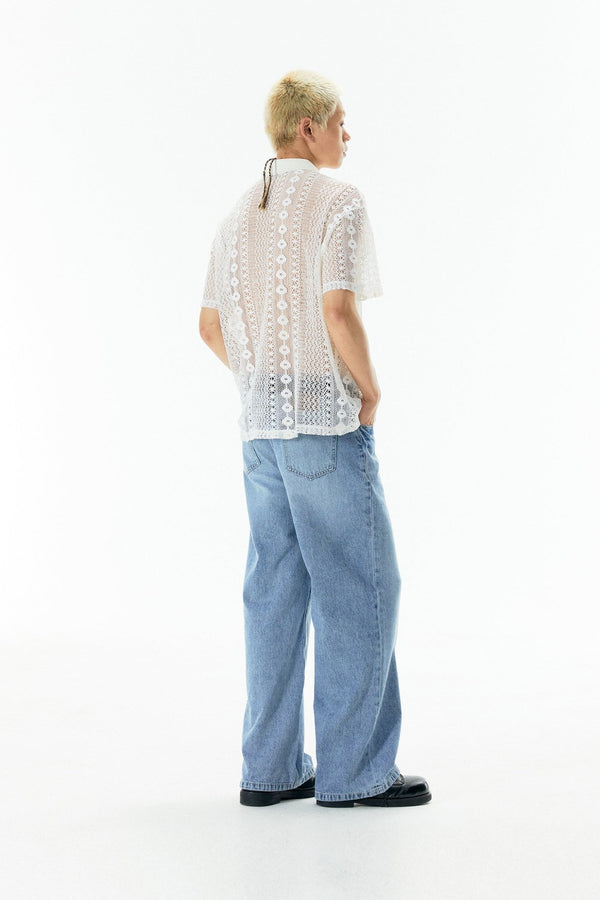 Ripple Lace Polo Tee - COPPING THREADS - APRIORITY