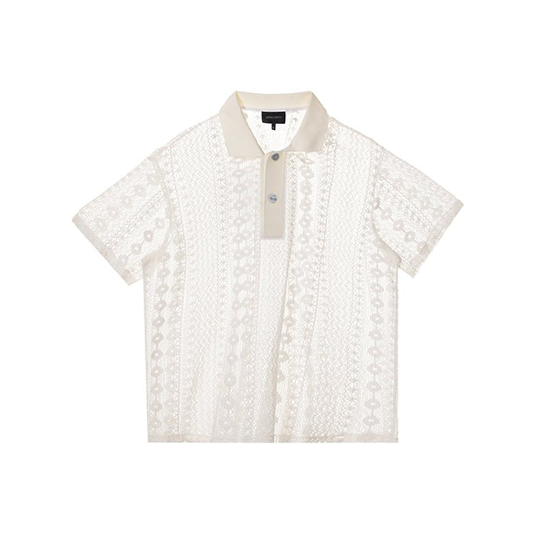 Ripple Lace Polo Tee - COPPING THREADS - APRIORITY