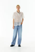 Ripple Lace Polo Tee - COPPING THREADS - APRIORITY