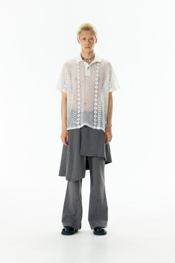 Ripple Lace Polo Tee - COPPING THREADS - APRIORITY