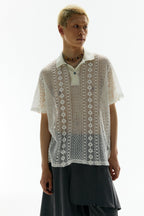Ripple Lace Polo Tee - COPPING THREADS - APRIORITY