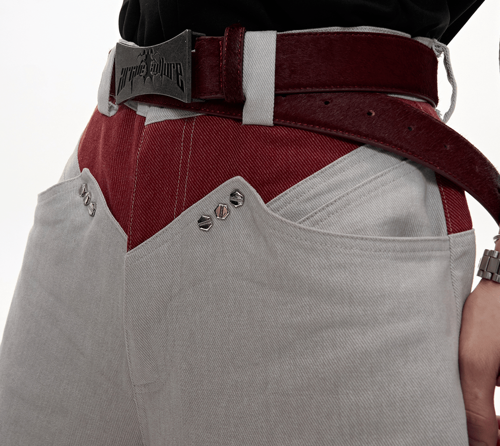 Rivet Accents Multi - Panel Wide - Leg Cargo Pants - COPPING THREADS - ArguE CulturE