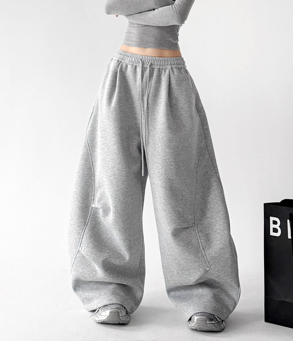 Rivet-Detail Wide-Leg Sweatpants - CT6259 - COPPING THREADS - CT ORIGINALS