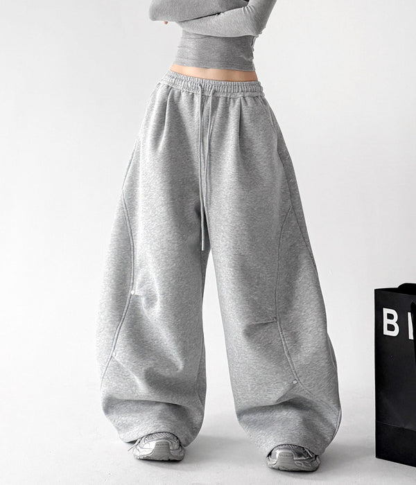 Rivet-Detail Wide-Leg Sweatpants - CT6259 - COPPING THREADS - CT ORIGINALS