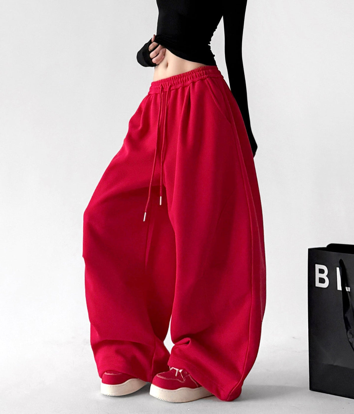 Rivet-Detail Wide-Leg Sweatpants - CT6259 - COPPING THREADS - CT ORIGINALS