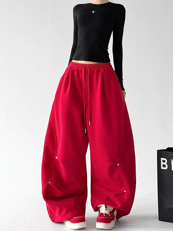 Rivet-Detail Wide-Leg Sweatpants - CT6259 - COPPING THREADS - CT ORIGINALS
